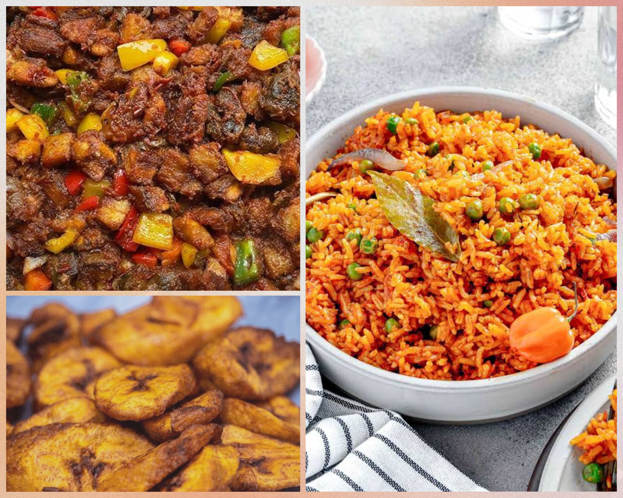 Jollof Rice Combo with Spiced Beef/Gizzard