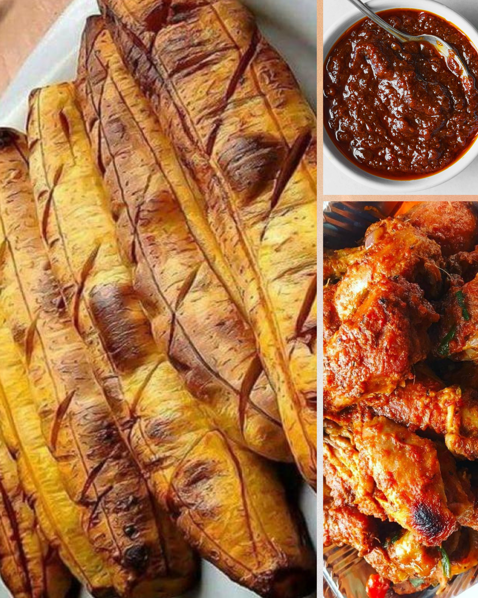 Roasted Plantain (Boli) + Spiced Chicken